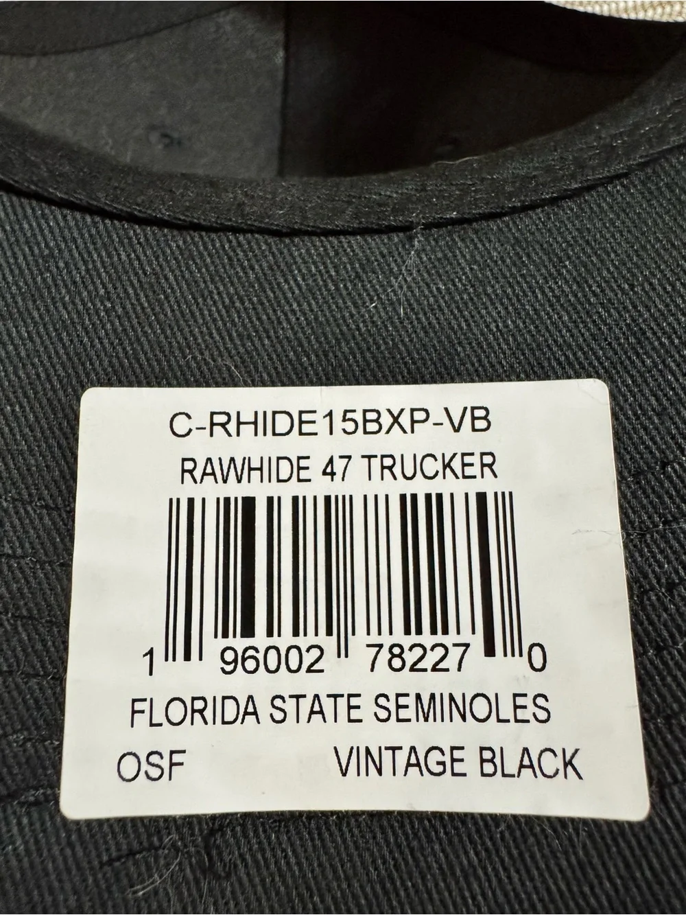 '47 Florida State Trucker Hat - Black & Tan Patch